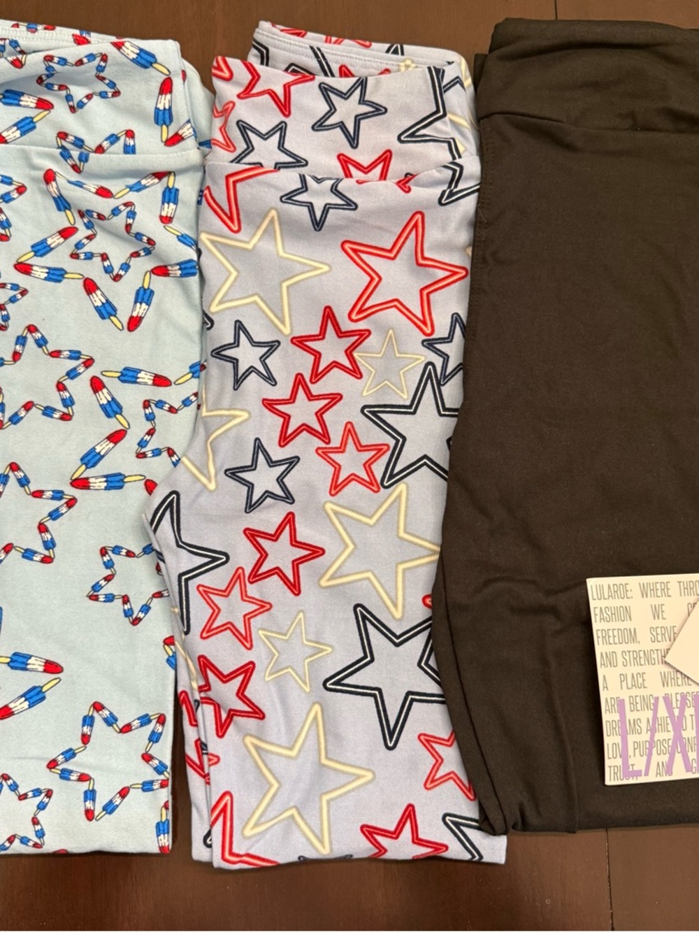 LuLaRoe Kids Leggings Lot - Light Blue Red Navy Gray Brown